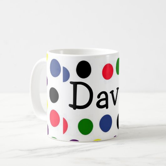 Personalized Doted Mug Koffiemok (Voorkant links)