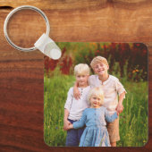 Personalized Double Sided 2 Photo of Kids Family Sleutelhanger (Voorkant)