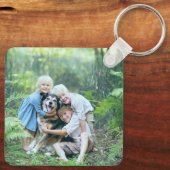 Personalized Double Sided 2 Photo of Kids Family Sleutelhanger (Achterkant)