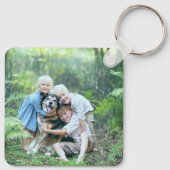 Personalized Double Sided 2 Photo of Kids Family Sleutelhanger (Achterkant)