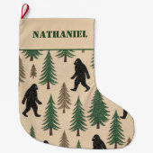 Personalized  Double sided Novelty Yeti  Grote Kerstsok (Voorkant)
