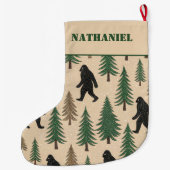 Personalized  Double sided Novelty Yeti  Grote Kerstsok (Achterkant)