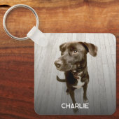 Personalized Double Sided Pet Dog Two Photo Sleutelhanger (Voorkant)
