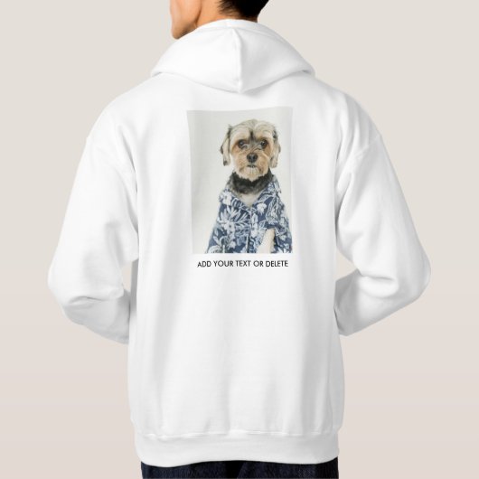 Personalized Double Sided Photo Text Hoodie (Achterkant)