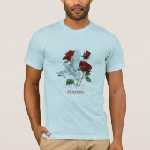 Personalized Dove Rose Custom Name T-Shirt (Voorkant)