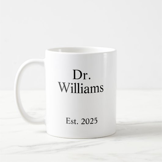 Personalized Dr Coffee Mug, name Ceramic Mug E Koffiemok (Links)