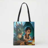 Personalized Dragon Adventure Tote Bag for Kids (Voorkant)