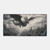 Personalized Dragon over Chinese City Desk Mat (Voorkant)