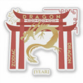 Personalized Dragon Zodiac Sticker / Dragón (Voorkant)