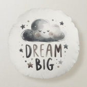 Personalized Dream Big - Custom Name & Birth Stats Rond Kussen (Voorkant)
