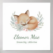 Personalized Dream Big, Little One Nursery Wall Poster (Voorkant)