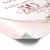 Personalized Dreamy Blush Floral 50 Birthday 8x10 Poster (Hoek)