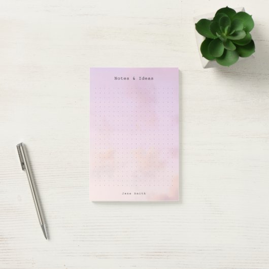Personalized dreamy clouds, pastel aesthetic Grid Post-it® Notes (Kantoor)