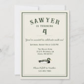 Personalized Duck Birthday Invitation Kaart (Voorkant)
