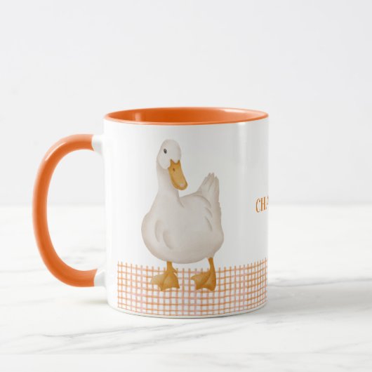 Personalized Duck Mug – Cute Farm Animal Design wi Mok (Links)