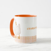 Personalized Duck Mug – Cute Farm Animal Design wi Mok (Voorkant links)