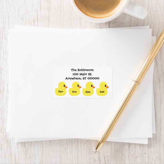 Personalized "Ducks" Address Labels (Insitu)