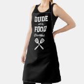 Personalized Dude with the Food Black Grilling Schort (Insitu)