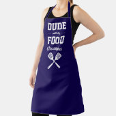 Personalized Dude with the Food Navy Blue Grilling Schort (Insitu)