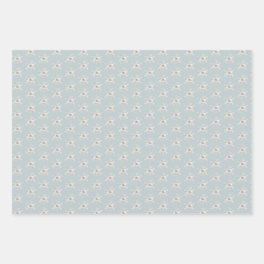 Personalized Dusty Blue Christmas Inpakpapier Vel (Voorkant 2)