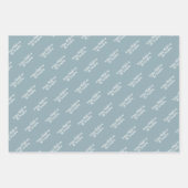 Personalized Dusty Blue Christmas Inpakpapier Vel (Voorkant)