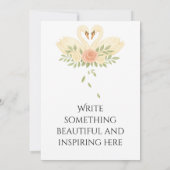 Personalized Dusty Rose Invitation Kaart (Achterkant)