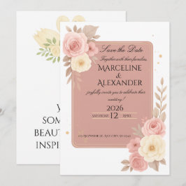 Personalized Dusty Rose Invitation Kaart