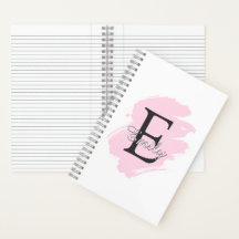 Personalized Dusty Rose Monogram Spiral Notebook