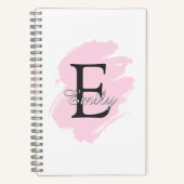 Personalized Dusty Rose Monogram Spiral Notebook Notitieboek (Voorkant)