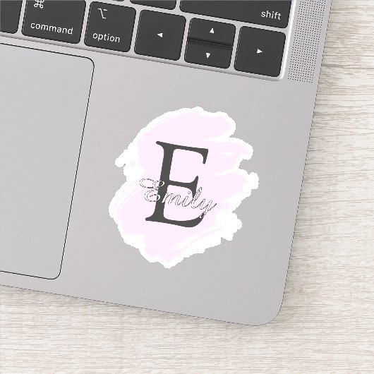 Personalized Dusty Rose Monogrammed Stickers (Detail)