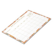 Personalized Earthy Floral Family Planner Calendar Notitieblok (Schuin)
