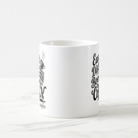 Personalized Easily Distracted By Books & Koffiemok (Center)