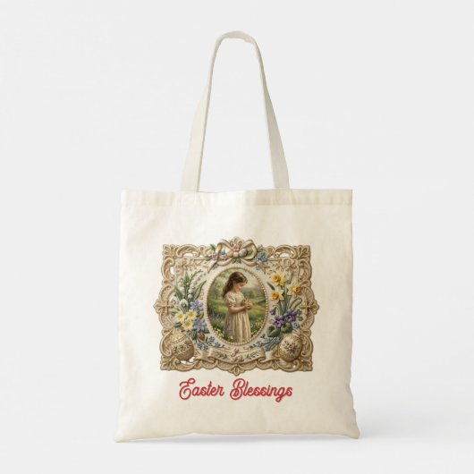 Personalized Easter Blessings Tote Bag (Achterkant)