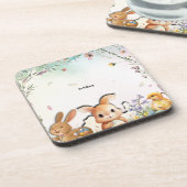 Personalized Easter Brunch Hard Plastic Coaster Bier Onderzetter (Linkerzijde)