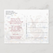 Personalized Easter Bunnies And Floral Watercolor Briefkaart (Achterkant)