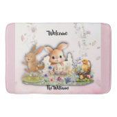Personalized Easter Bunny Bath Mat (Voorkant)