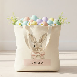 Personalized Easter Bunny | Custom Name  Tote Bag