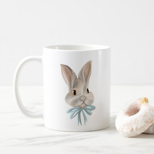 Personalized Easter Bunny Mug Koffiemok (Met donut)