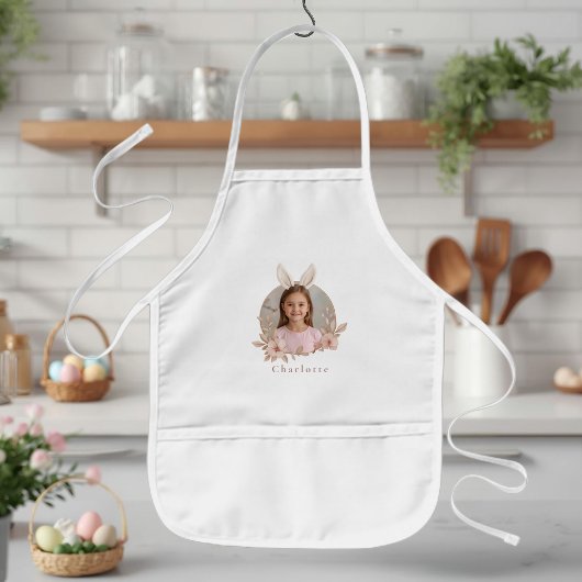 Personalized Easter Bunny Photo Kids Apron Kinder Schort