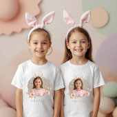 Personalized Easter Bunny Photo Kids T-Shirt