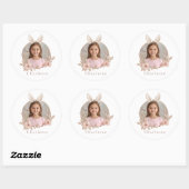 Personalized Easter Bunny Photo Stickers for Kids (Vel)