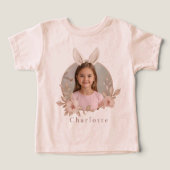 Personalized Easter Bunny Photo Toddler T-Shirt (Design voorkant)