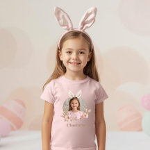 Personalized Easter Bunny Photo Toddler T-Shirt
