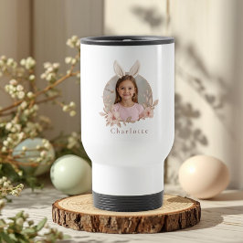 Personalized Easter Bunny Photo Travel Mug Reisbeker