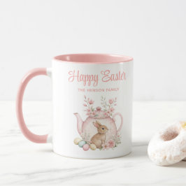 Personalized Easter Bunny Teapot Family  Mok