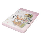 Personalized Easter Bunny Welcome Bath Mat (Gekanteld)