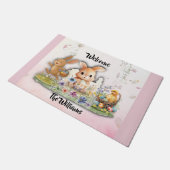 Personalized Easter Bunny Welcome Doormat Deurmat (Schuin)