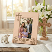 Personalized Easter Cross with Daffodils Gegraveerde Lijstjes