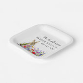 Personalized Easter Egg Hunt Brunch Bunny Floral Papieren Bordje (Gebogen)