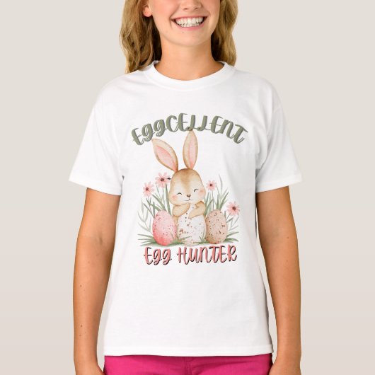 Personalized Easter egg hunting T-shirt (Voorkant)